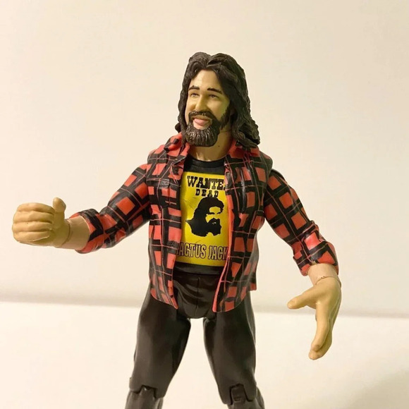 Vintage 1999 Cactus Jack Mick Foley WWF Jakks Pacific Titan Tron Live Figure - Picture 3 of 15